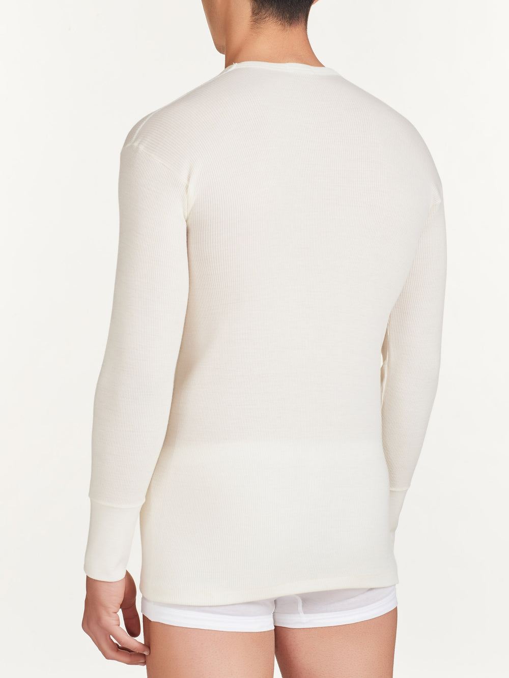 Maglia uomo marca Ragno serie Merino strong in costina 2X1 modello girocollo a maniche lunghe in pura lana merino - immagine 4