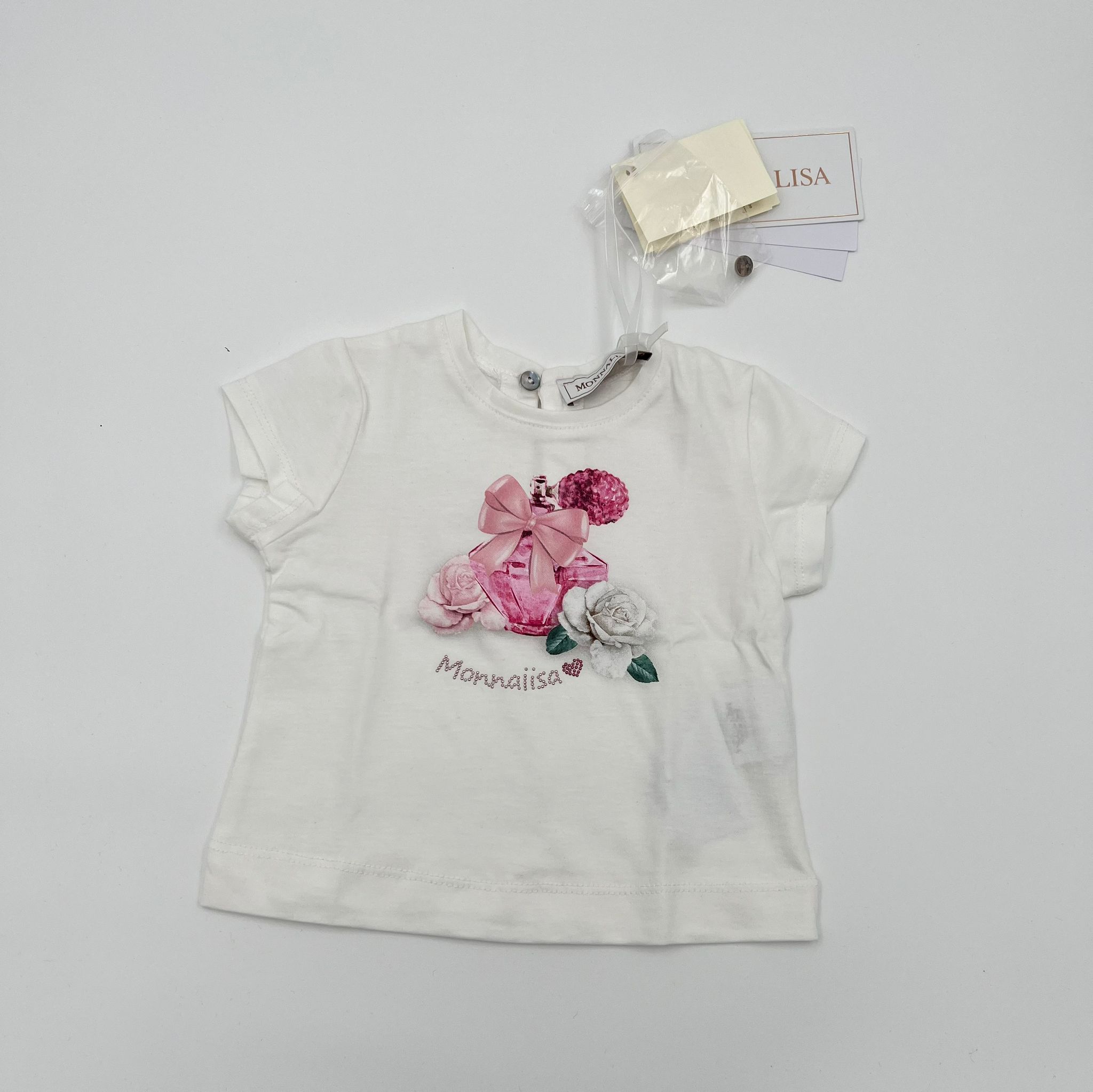Monnalisa T-shirt manica corta stampata con fiocco