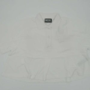 Diesel Polo corta bianca con balze