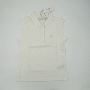 Calvin Klein Polo smanicata bianca con logo small