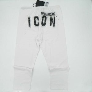 Dsquared2 Leggings bianco stampa nera posteriore