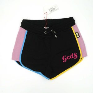 GCDS Pantaloncino garzano nero e viola