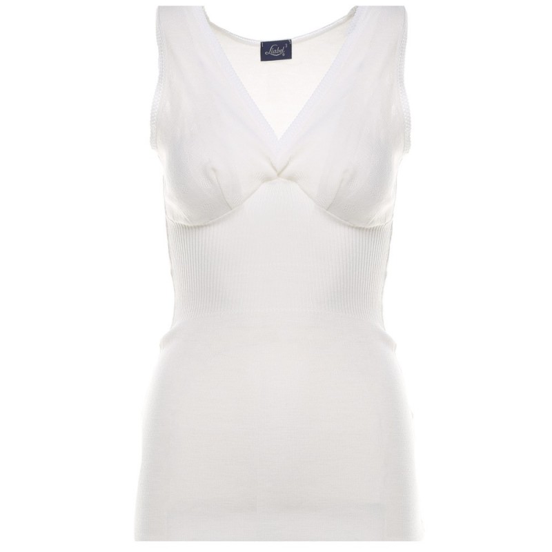 Canotta donna Liabel con forma del seno spalla larga art. 13 in misto lana (80% leggera) - immagine 3