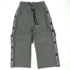 GAeLLE Pantalone laminato nero con logo laterale