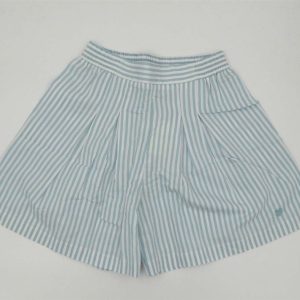 Monnalisa Pantaloncino rigato bianco e celeste