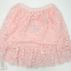 Self-Portrait Gonna in pizzo rosa bimba