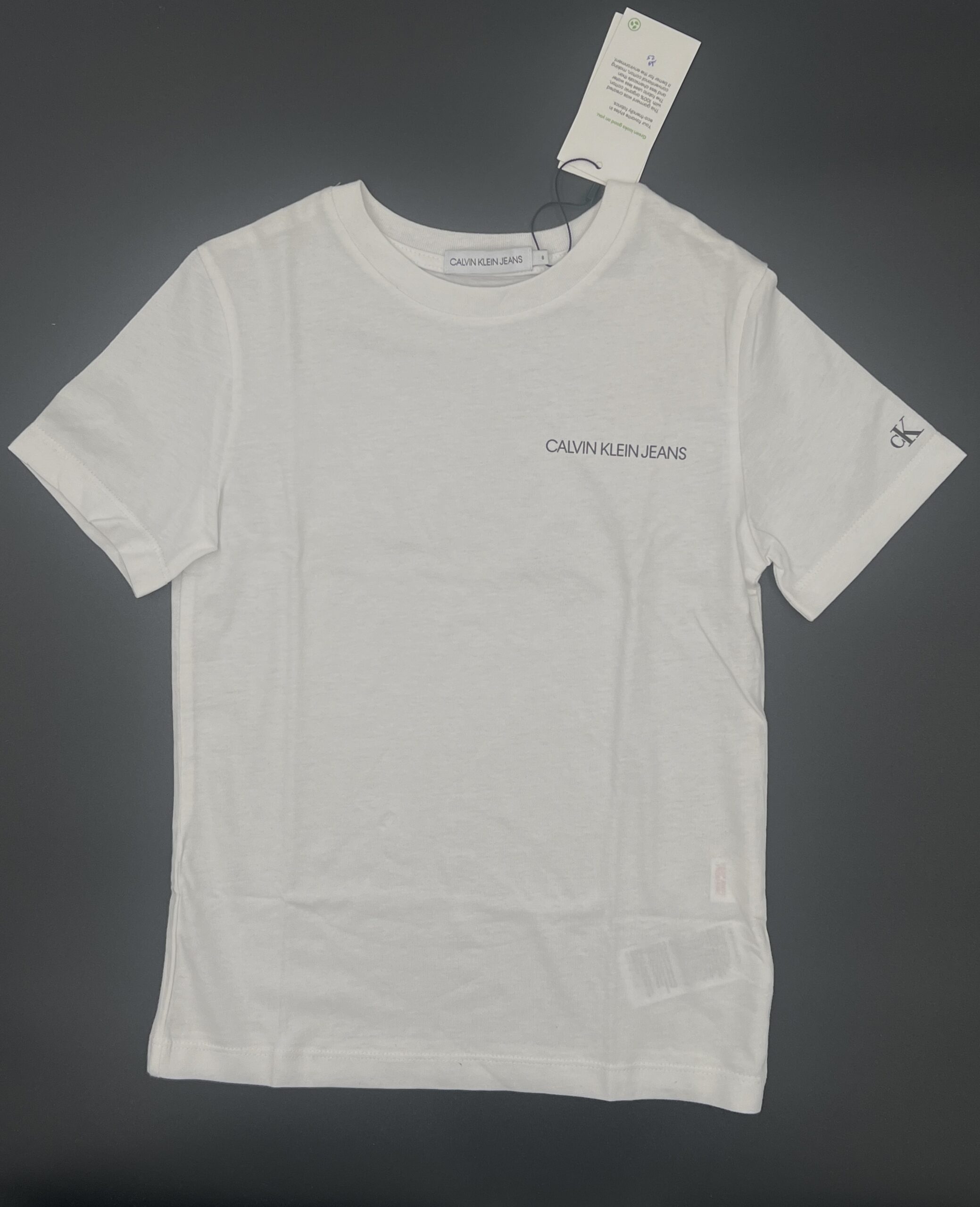 Calvin Klein T-shirt logo minimal laterale nero