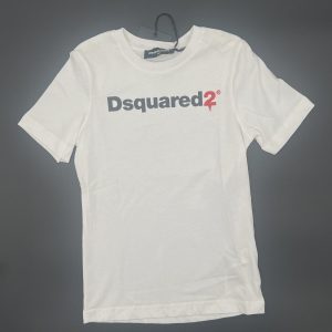 Dsquared2 T-shirt logo centrale nero/rosso