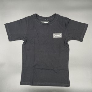 Les Hommes T-shirt metal plaquet black