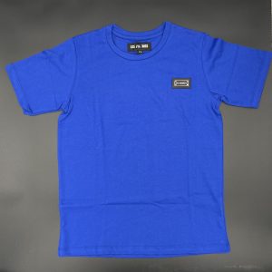 Les Hommes T-shirt metal plaquet cobalt