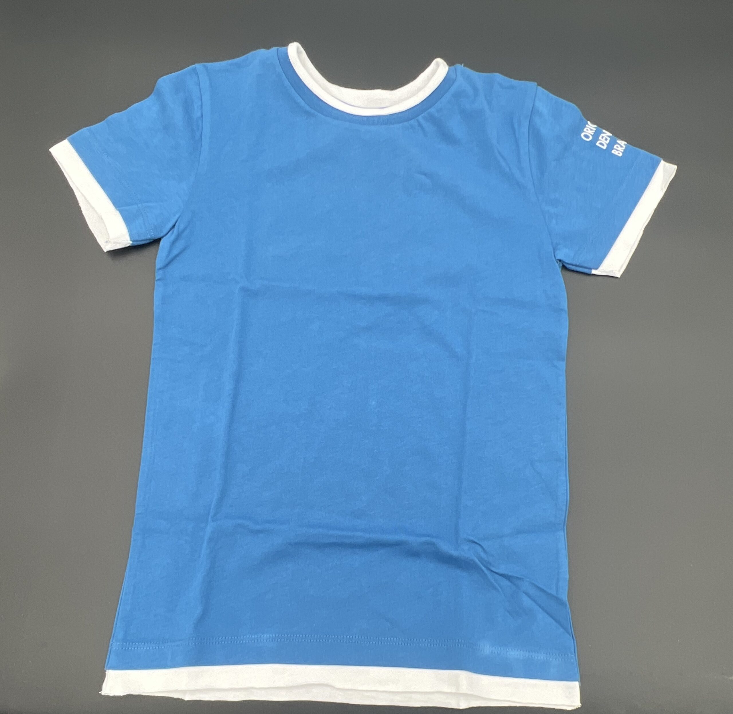 Gaudì T-shirt manica corta blue con bordo bianco