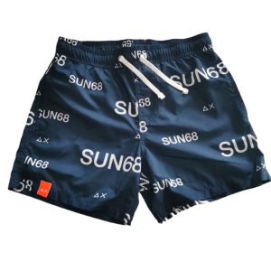 Sun68 Costume Boxer, Navy Blu/bianco