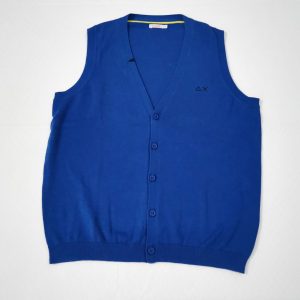 Sun68 Gilet con bottoni Blu Royale