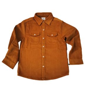 Peuterey Camicia a costine maniche lunghe, Linos Velvet, arancione