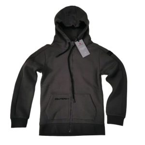 Peuterey Felpa di tuta con zip, cappuccio e tasche, grigio scuro