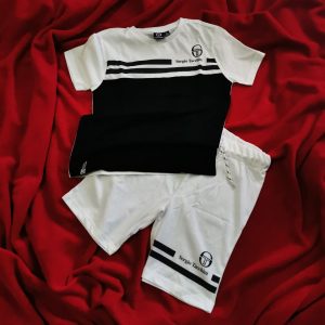 Sergio Tacchini Completo T-shirt e bermuda bianco e nero