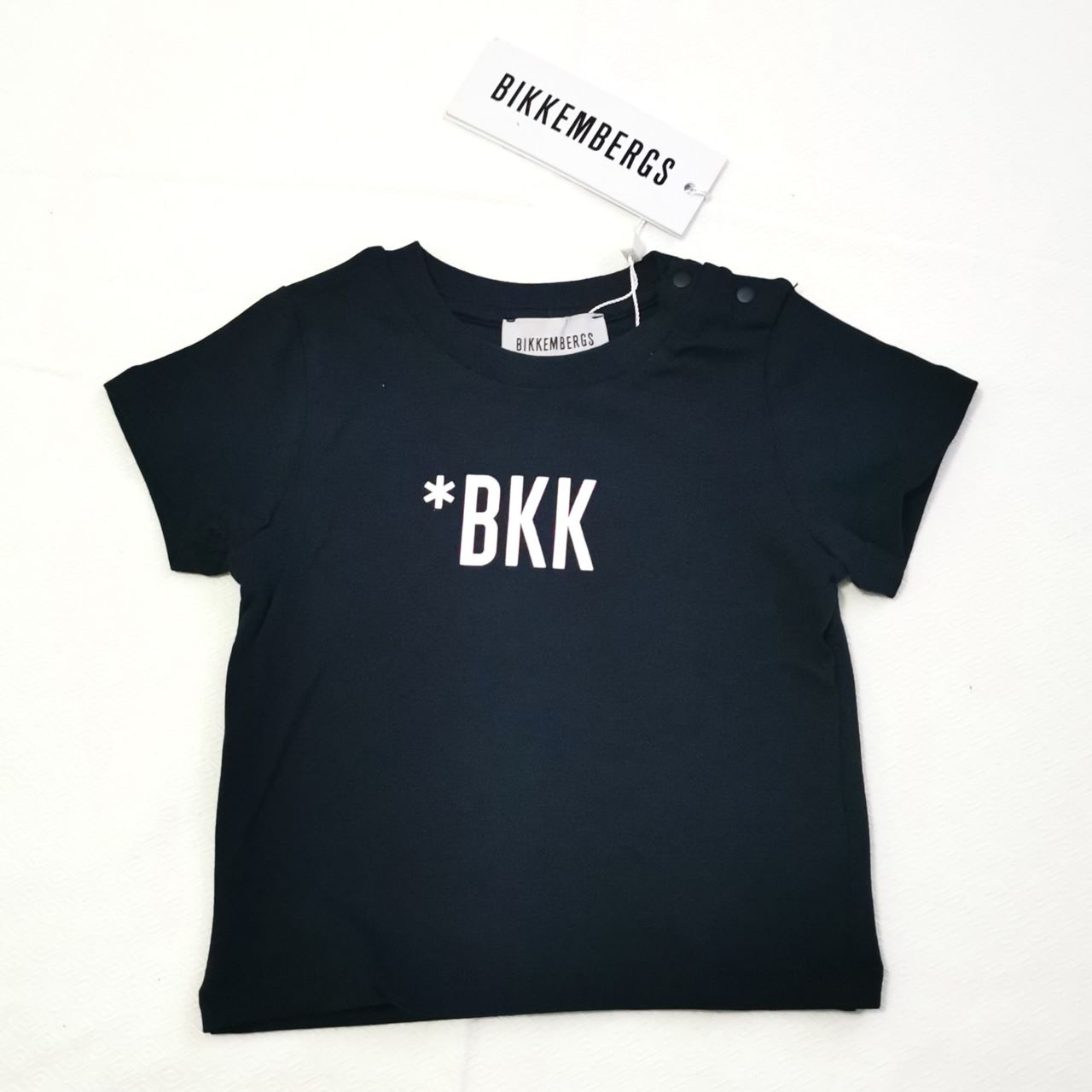Bikkembergs T-shirt mezza manica, blu con logo bianco
