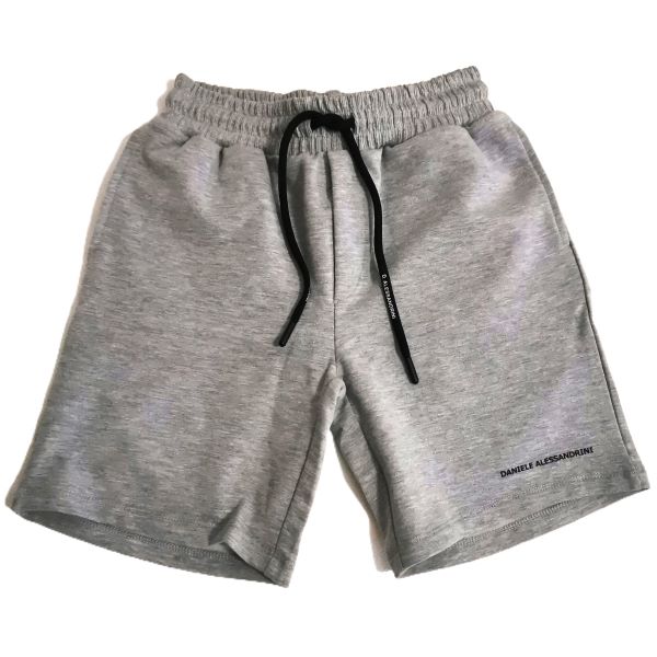Daniele Alessandrini Bermuda in felpa garzata, grigio, 3 tasche - immagine 2