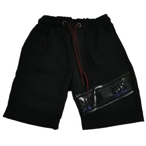 4US Paciotti Bermuda in raso nero 3 tasche