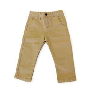 Daniele Alessandrini Pantalone in cotone beige, tasche america, vita regolabile