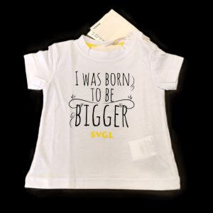 Siviglia T-shirt manica corta bianca, “I was born to be bigger”