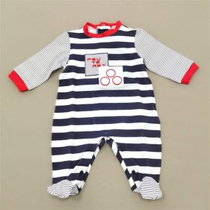 Peuterey Tutina neonato bianco-blu, girocollo