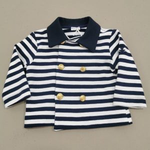 Le Bebè Giacca neonato in maglia rasata, doppio petto