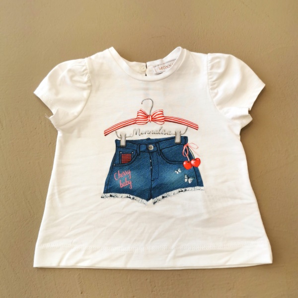 Monnalisa T-shirt maxi in jersey Ciliegie - immagine 2