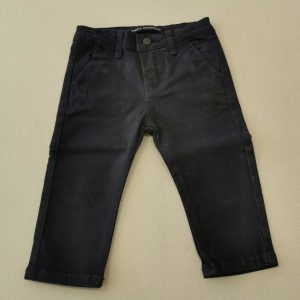 Daniele Alessandrini Pantalone Black in cotone con logo ricamato