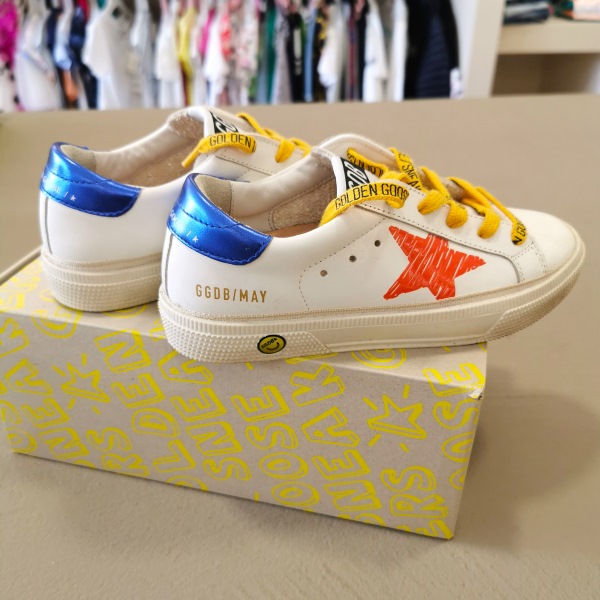 Golden Goose Sneakers White/Orange/Blu - immagine 4