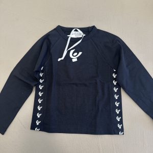 Freddy t-shirt manica lunga nera con logo centrale bianco 2