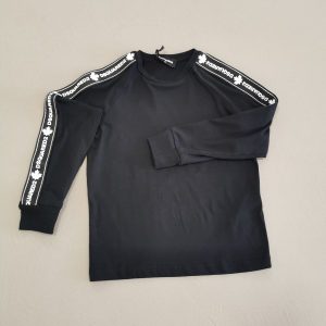 Dsquared2 t-shirt nera con logo laterale bianco