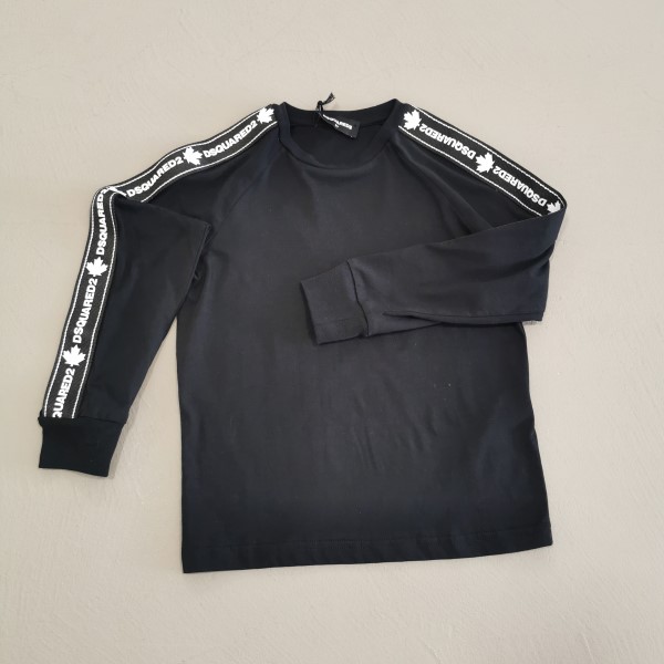 Dsquared2 t-shirt nera con logo laterale bianco - immagine 2