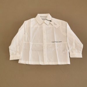 Calvin Klein camicia bianca con logo laterale