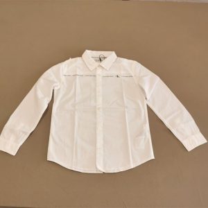 Calvin Klein camicia bianca con logo superiore nero