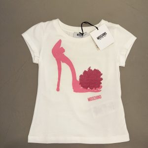Moschino t-shirt sfiancata con logo moschino