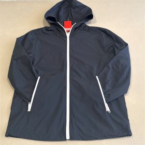 Diesel Giacca A Vento nera con logo posteriore bianco