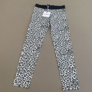 Pinko Leggings bianco con stampa nera