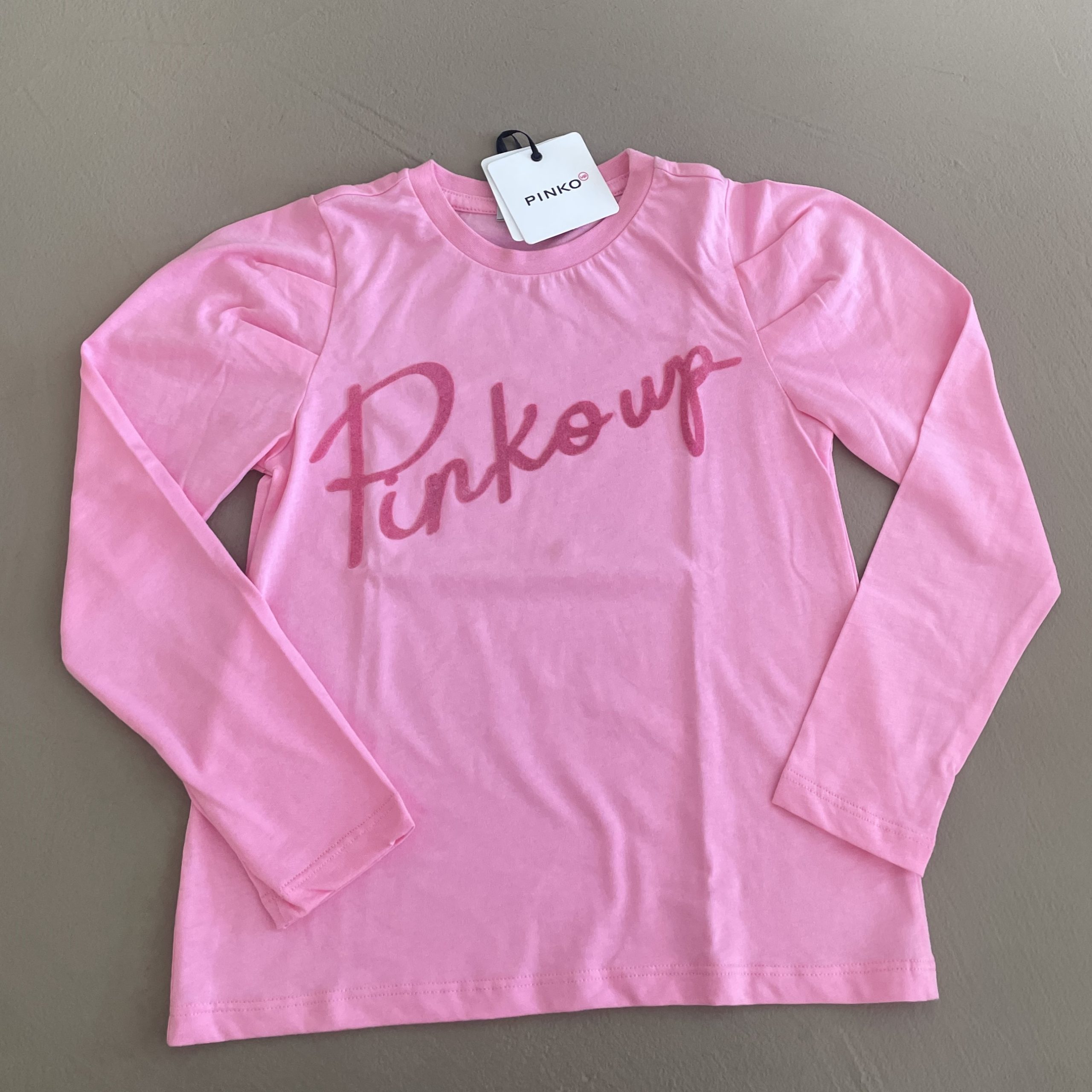 Pinko t-shirt rosa con logo centrale