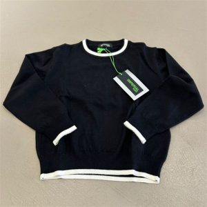 imperial kids maglioncino nero con colletto bianco