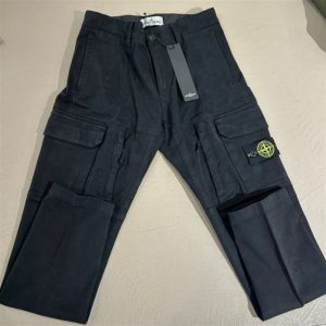 stone Island pantalone cargo nero