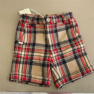 le Bebè bermuda neonato quadro beige