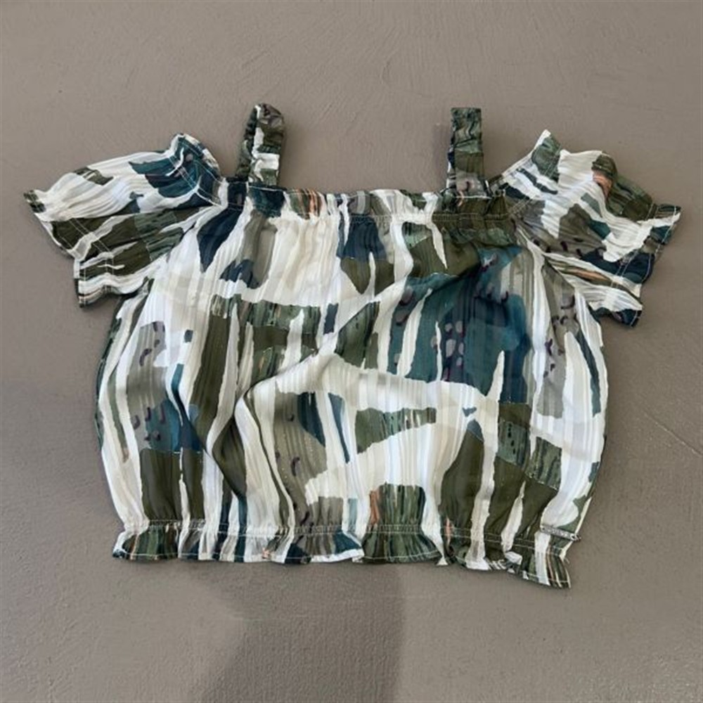 guess t-shirt bianco/verde - immagine 2