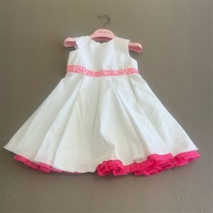 miss Blumarine vestito bianco e rosa