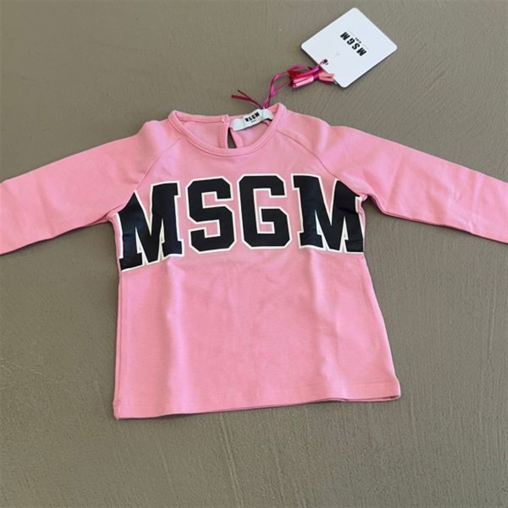 MSGM maglietta a maniche lunghe rosa