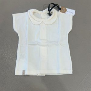 1 more in the family t-shirt con colletto beige