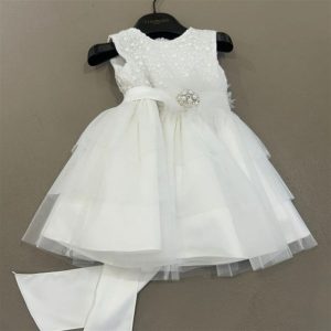 bufi abito bianco giromanica neonata