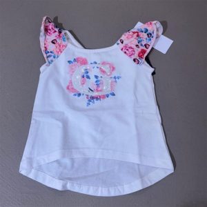 guess t-shirt bianca fiori