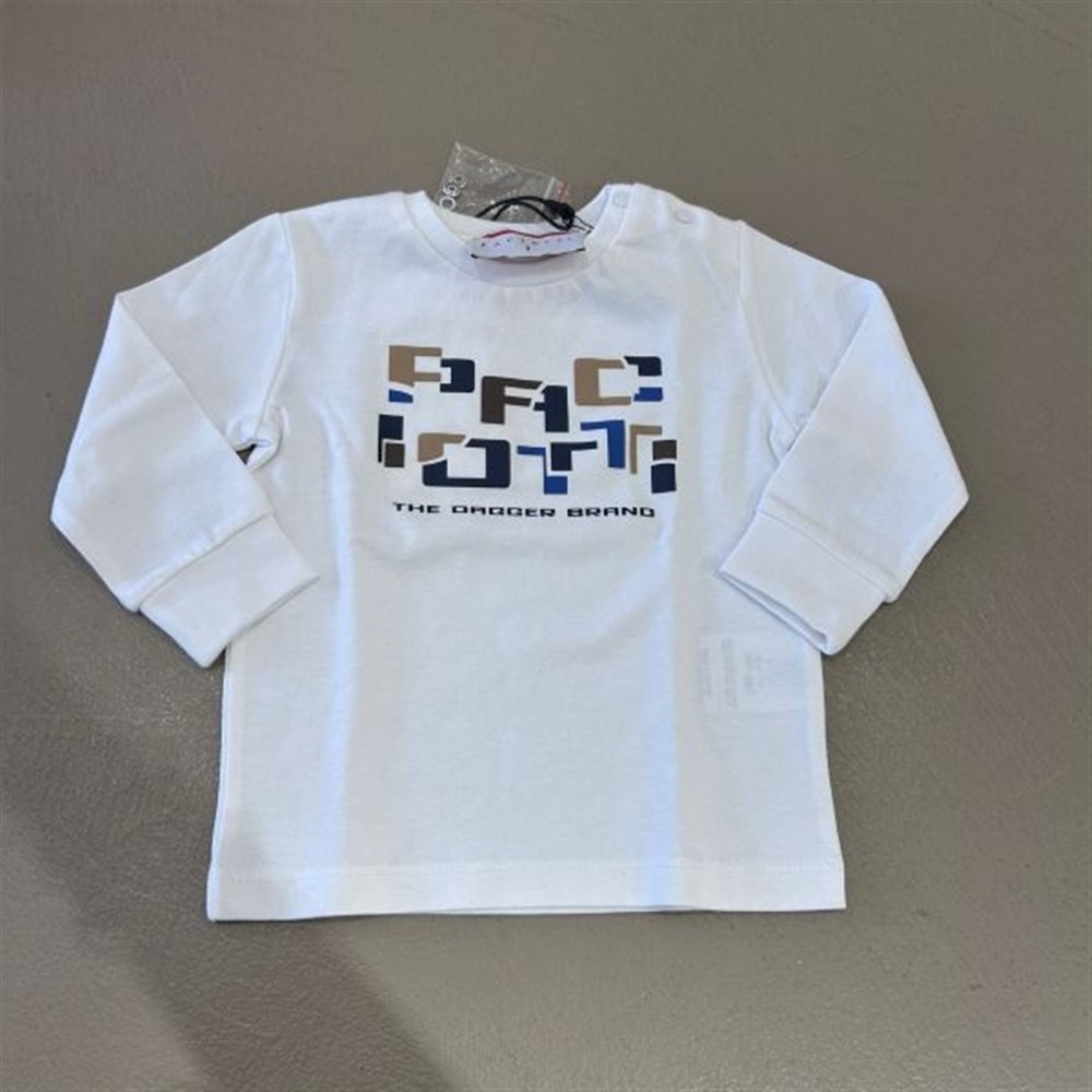 paciotti t-shirt bianca a manica lunga - immagine 2