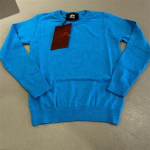 after label maglioncino celeste